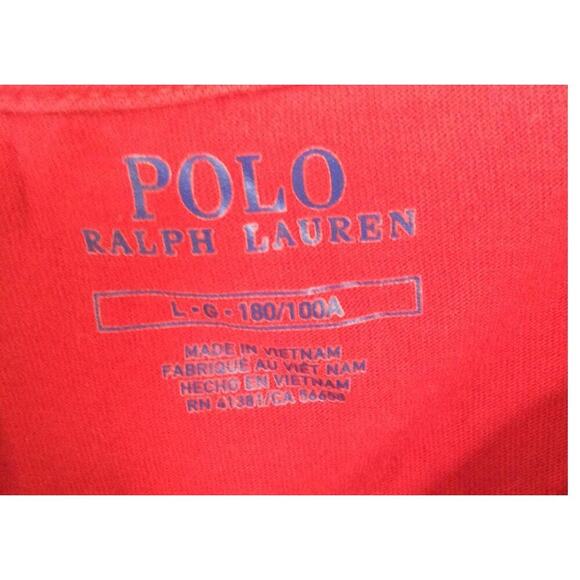 Polo Ralph Lauren Red Tee L USA Star Shirt 4th of July Vibes - Flaw - Picture 4 of 4